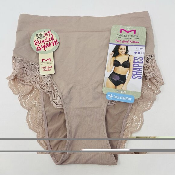 Maidenform Self Expressions Womens Size XL Feel Good Fashion Briefs Lace 281 - Picture 2 of 7